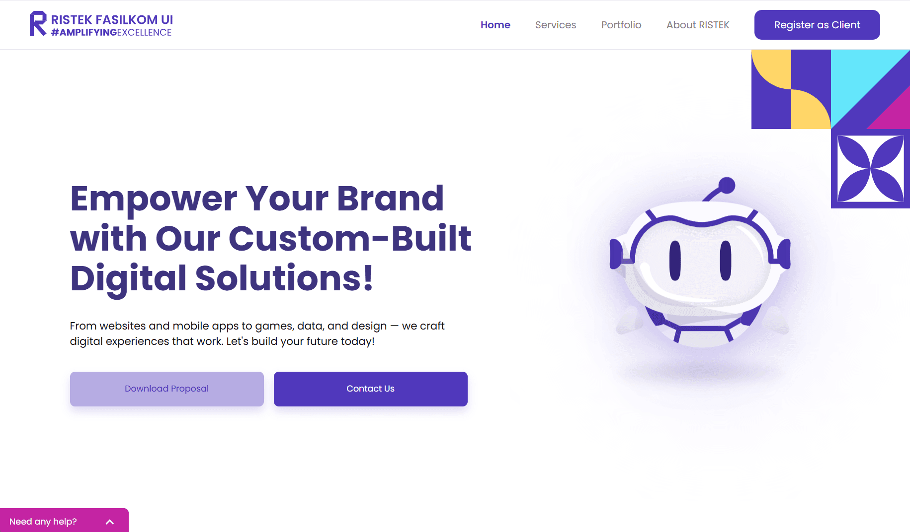 RISTEK Services interface preview